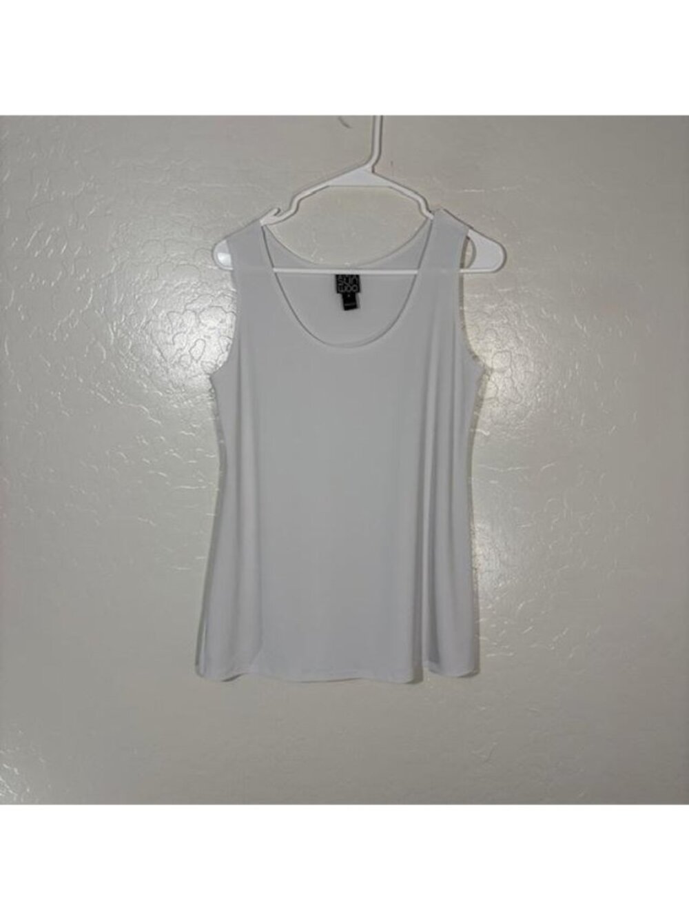 Clara Sunwoo Tank Top Womens Small White Sleeveless Stretch Knit Shirt USA